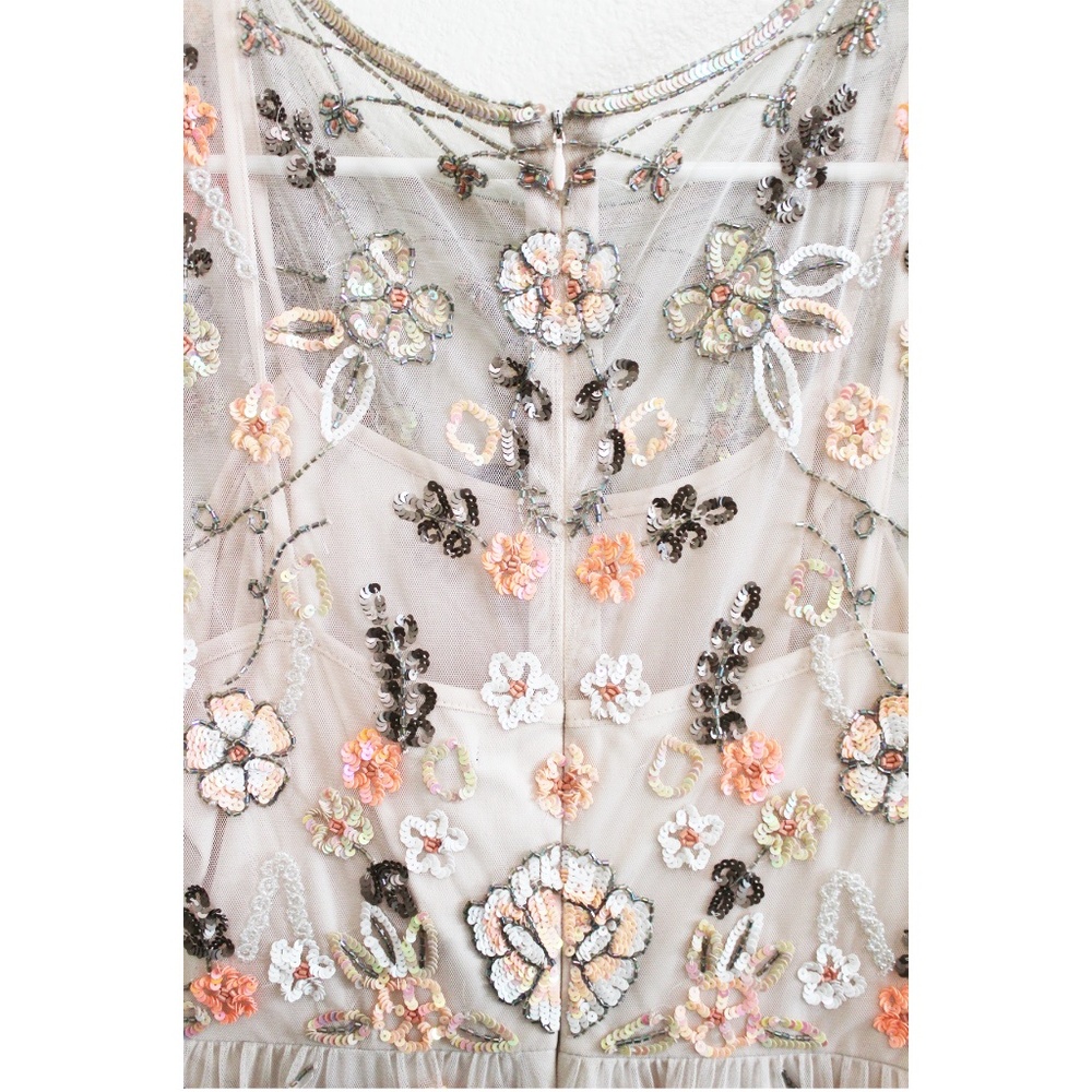NWT Gianni Bini Penny floral beaded tulle dress - Picture 5 of 6